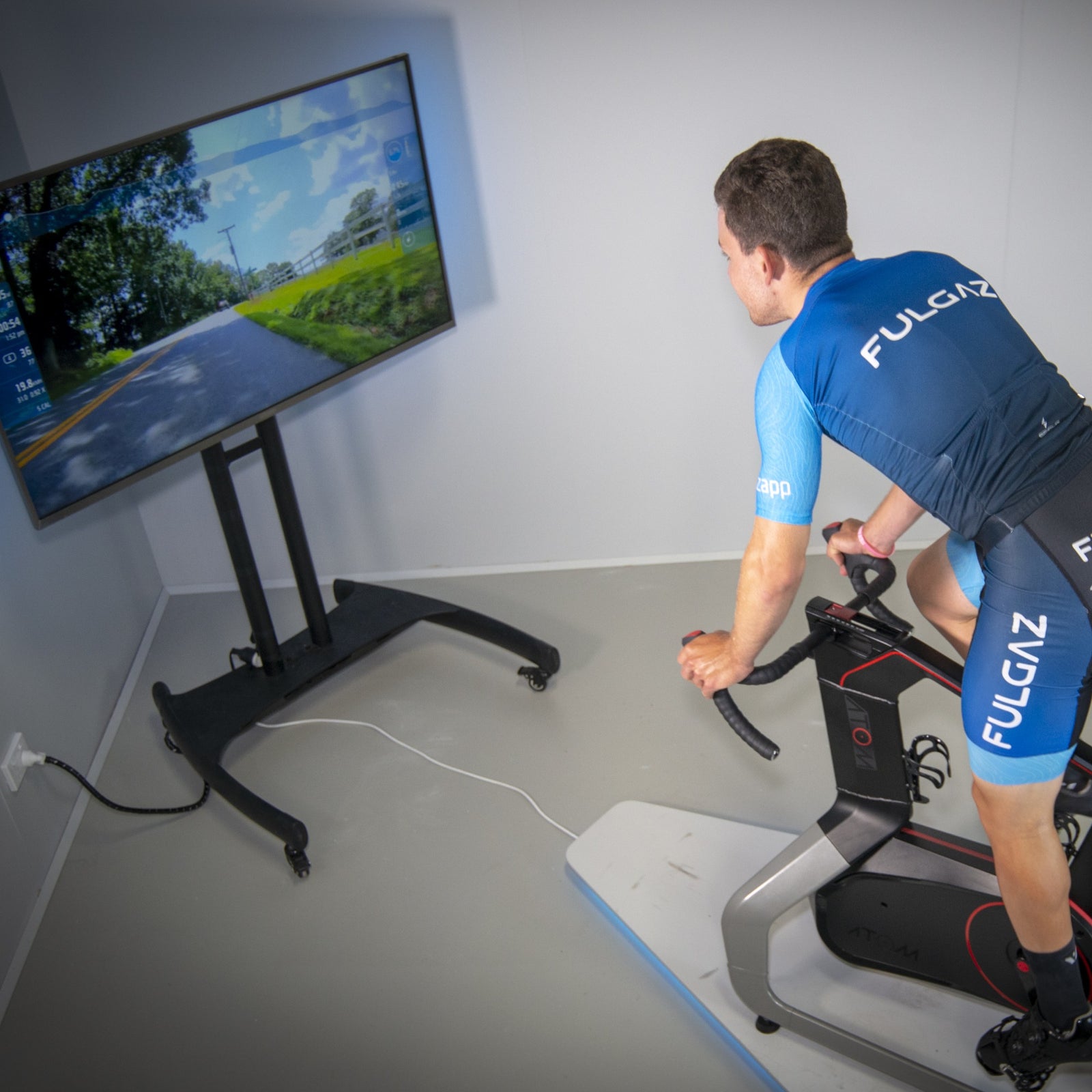 Wattbike Atom using Fulgaz