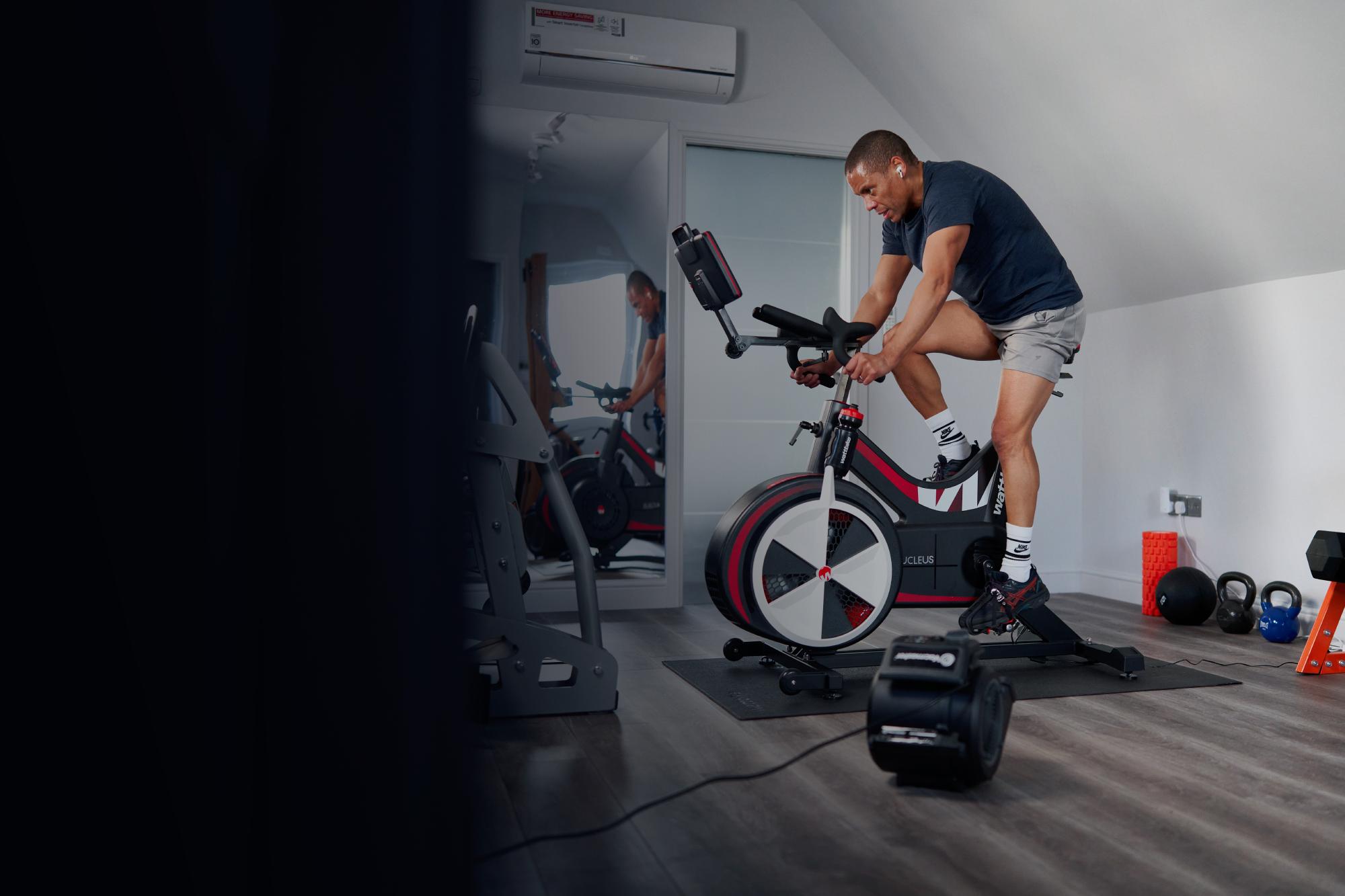 Wattbike Nucleus being used in a home gym